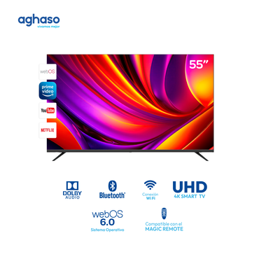 TV AGHASO 55" UHD 4K SMART | REGALO 1 SIXPACK Pilsen