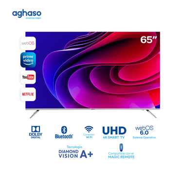 TV AGHASO 65" SMART UHD 4K | REGALO 1 SIXPACK Pilsen