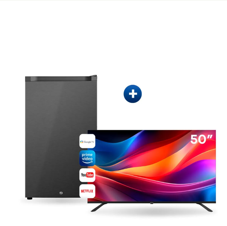 Combo AGHASO Frigobar 88 L + Smart TV 50" 4K UHD